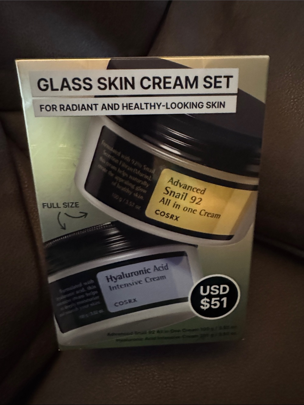 COS Glass Skin Cream Set with Yellow & White Jars